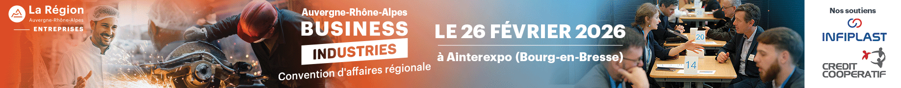 Auvergne-Rhône-Alpes Business Industries – convention d’affaires régionale